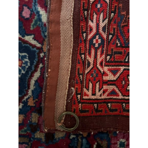 Antique Persian Hand Knotted Red Tribal Wool Rug Or Turkomen Tribal Chuval (Bag - Picture 10 of 16